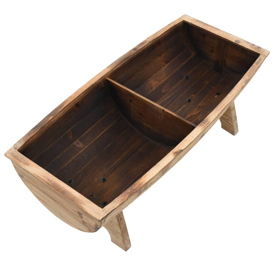 Rustic barrel-shaped wooden storage bench with divided interior, perfect for outdoor furniture and lounge decor.