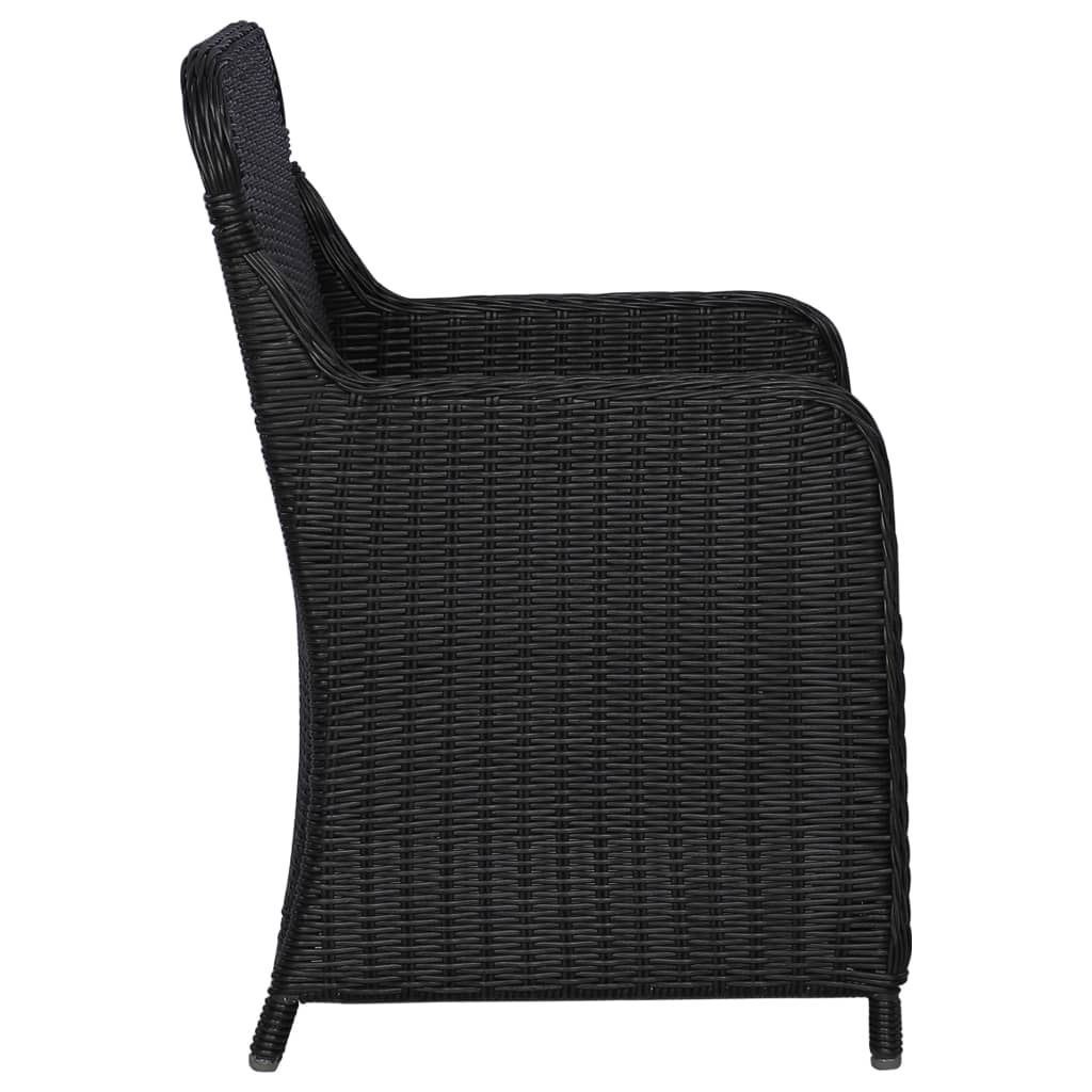 Outdoor Chairs with Cushions 2 pcs Poly Rattan