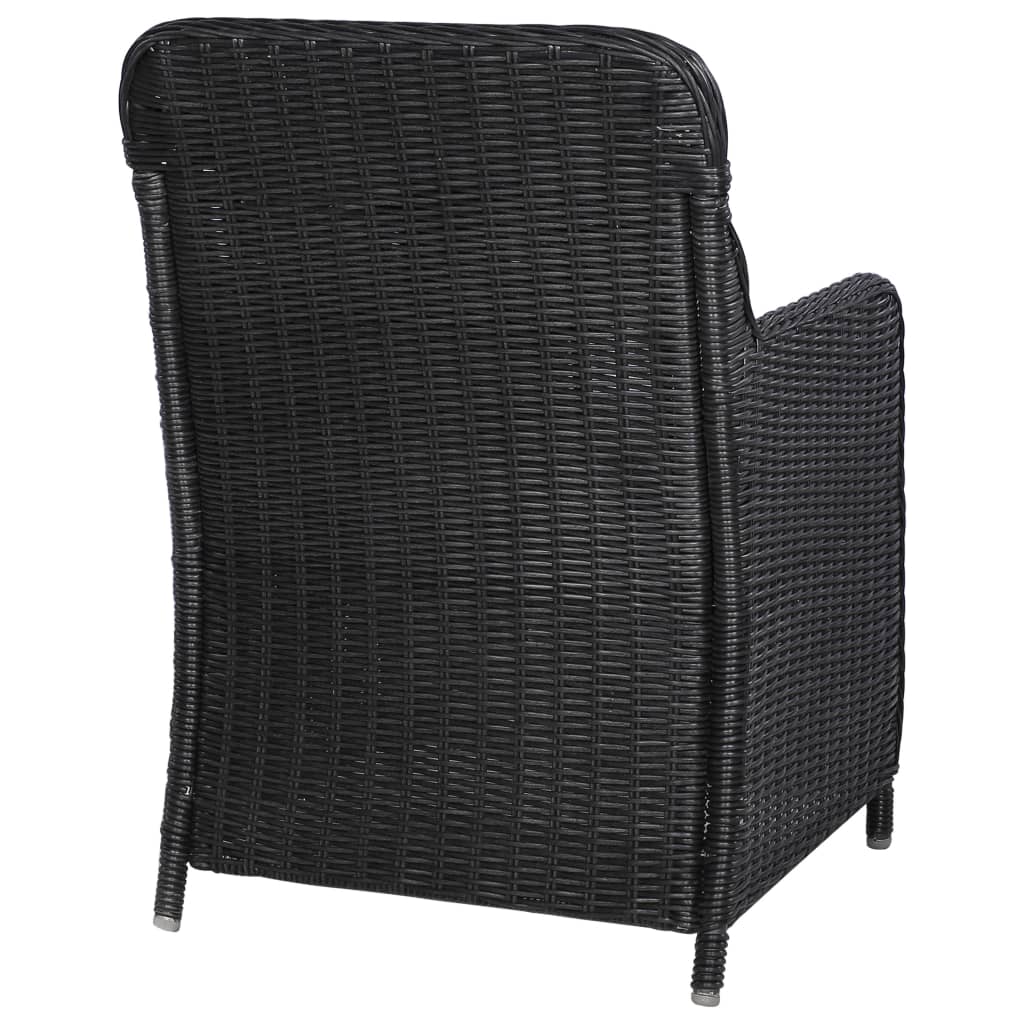 Outdoor Chairs with Cushions 2 pcs Poly Rattan