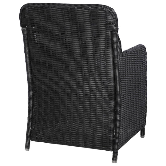 Outdoor Chairs with Cushions 2 pcs Poly Rattan