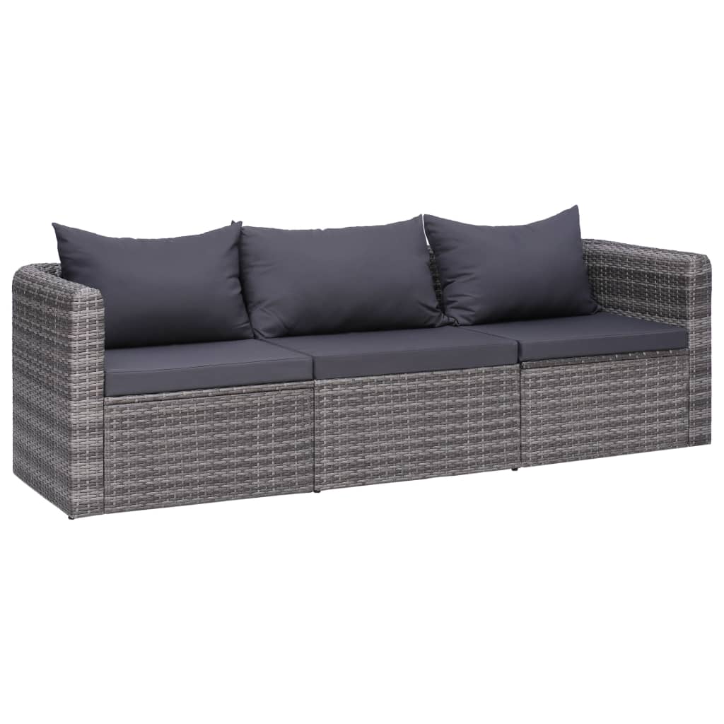 3 Piece Garden Sofa Set with Cushions Poly Rattan , Furniture -> Outdoor Furniture -> Outdoor Seating -> Outdoor Sofas , Durable,eligant,Furniture -,Home & Garden -,Modern Design,new-305021,Outdoor Furniture -,Outdoor Seating -,Outdoor Sofas