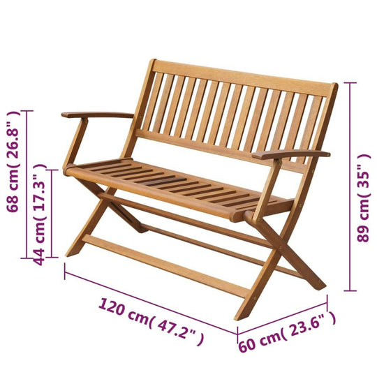 Garden Bench 120 cm Solid Acacia Wood , Furniture -> Outdoor Furniture -> Outdoor Seating -> Outdoor Benches