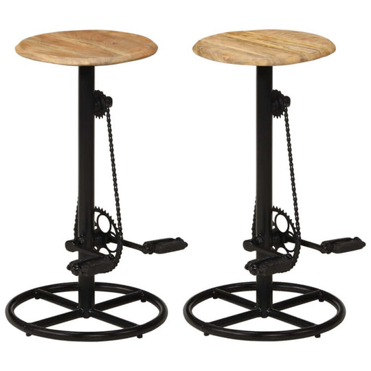 Bar Chairs 2 pcs Solid Mango Wood , Furniture -> Chairs -> Table & Bar Stools