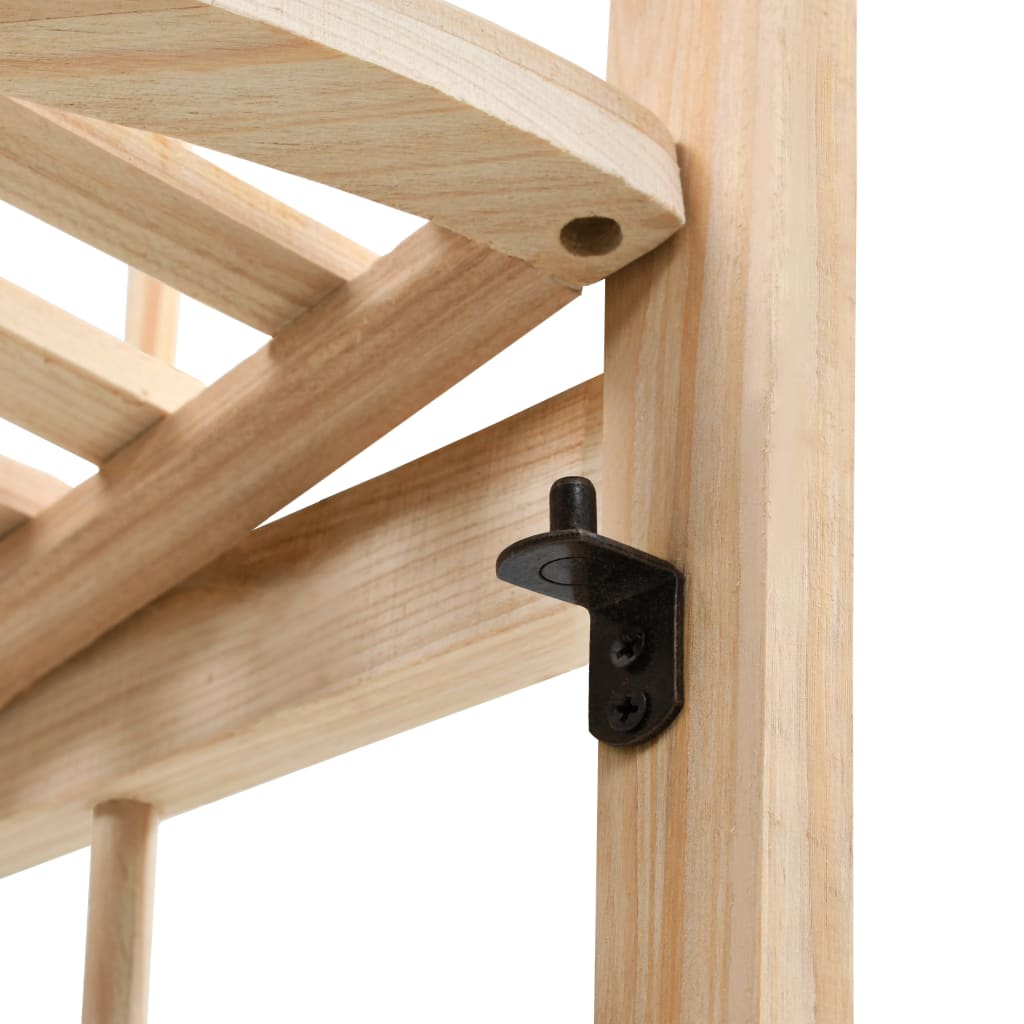 Close-up of the durable cedar wood corner shelf assembly, showcasing its sturdy design and metal support bracket.