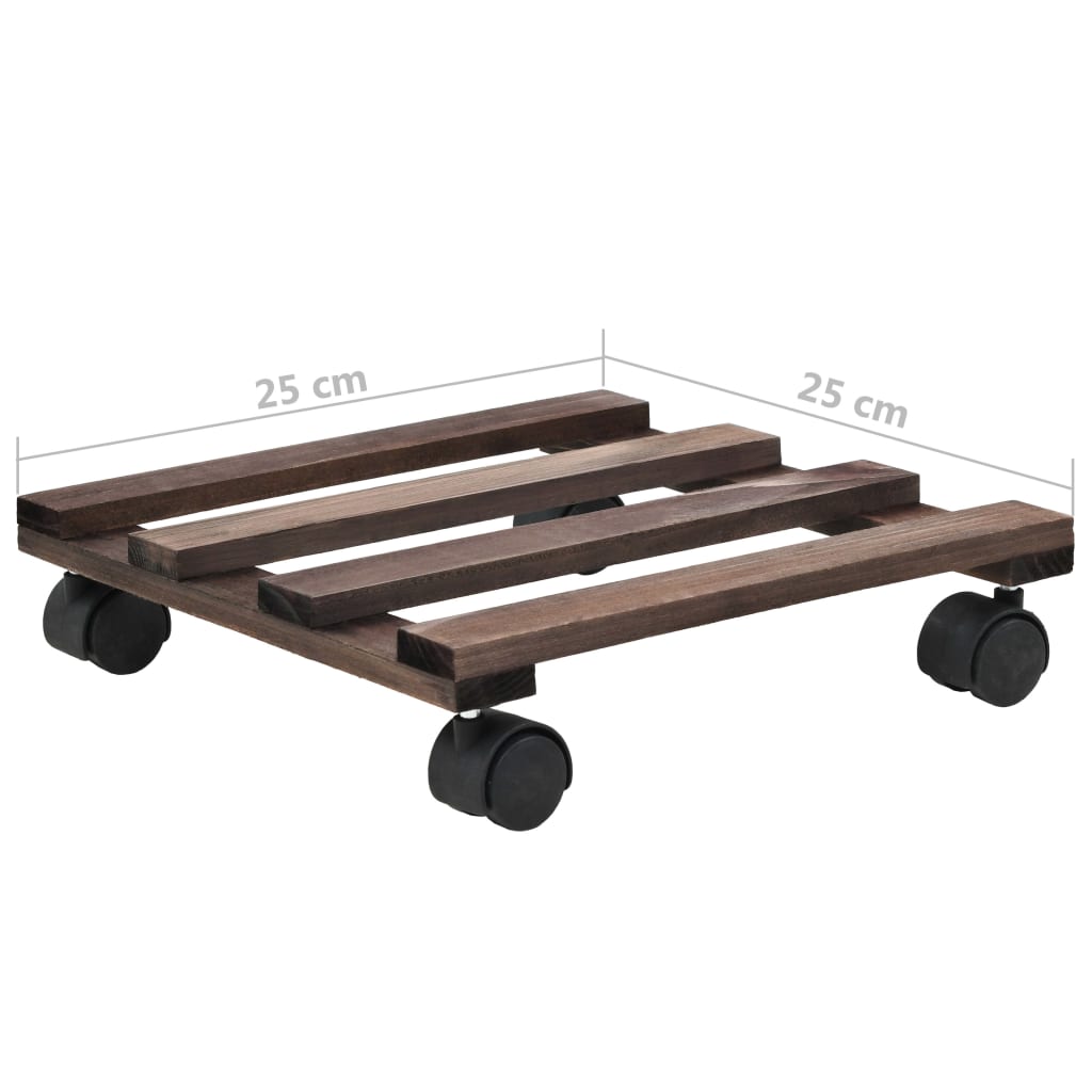 Plant Rollers 4 pcs Cedar Wood 25x25 cm , Home & Garden -> Lawn & Garden -> Gardening -> Plant Stands , Durable,eligant,Gardening -,Home & Garden -,Lawn & Garden -,Modern Design,new-305021,Plant Stands