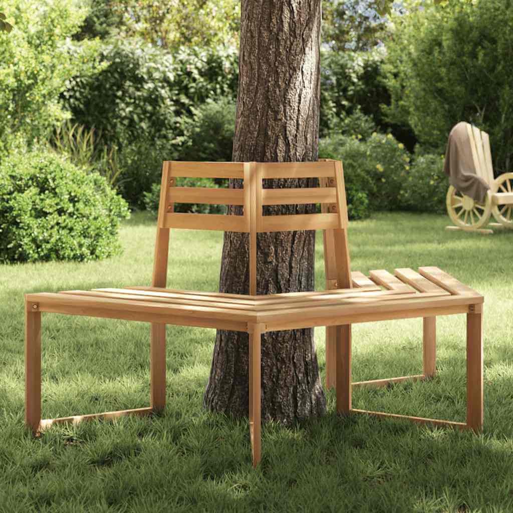 VidaXL Tree Bench Half-hexagonal 160 cm Solid Acacia Wood