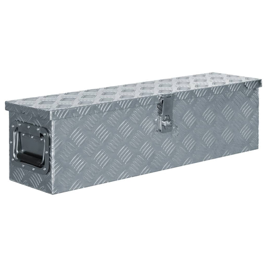 Aluminium box for storage and transport, lightweight and durable, ideal for outdoor use and camping.