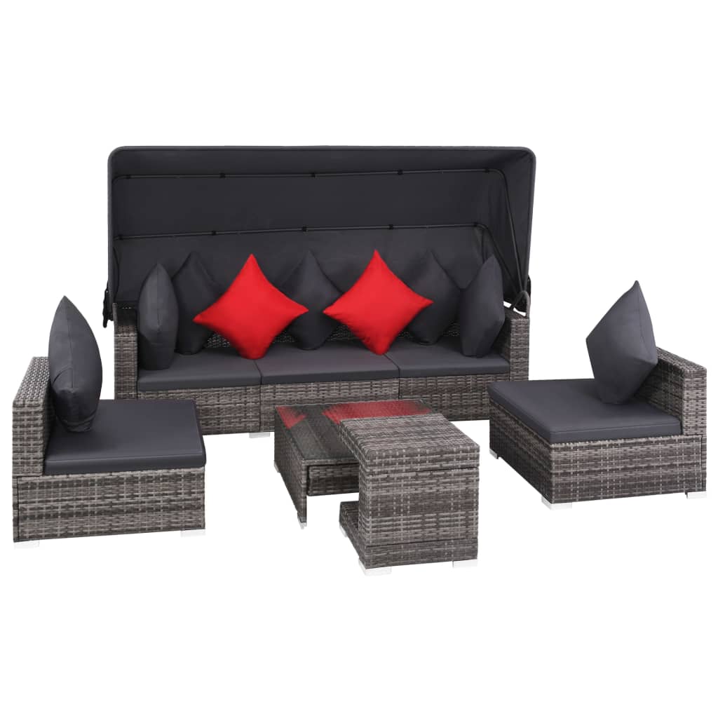 7 Piece Garden Lounge Set with Cushions Poly Rattan , Furniture -> Outdoor Furniture -> Outdoor Furniture Sets , Durable,eligant,Furniture -,Home & Garden -,Modern Design,new-305021,Outdoor Furniture -,Outdoor Furniture Sets