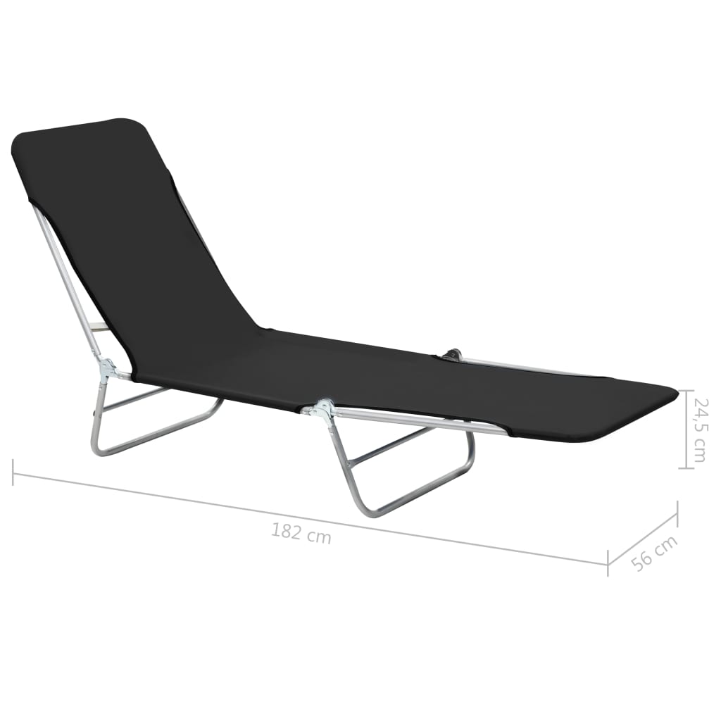 Folding Sun Loungers 2 pcs Steel and Fabric , Outdoor Seating -> Sunloungers , Chairs -,Decor -,Durable,eligant,Furniture -,Home & Garden -,Home Decor,Modern Design,new-305021,Outdoor Furniture -,Outdoor Furniture Sets,Outdoor Seating -,Sunloungers