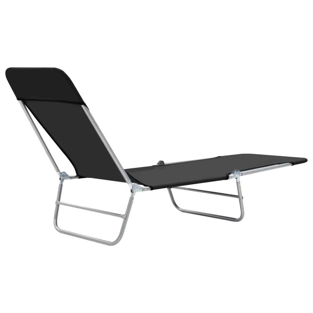 Folding Sun Loungers 2 pcs Steel and Fabric , Outdoor Seating -> Sunloungers , Chairs -,Decor -,Durable,eligant,Furniture -,Home & Garden -,Home Decor,Modern Design,new-305021,Outdoor Furniture -,Outdoor Furniture Sets,Outdoor Seating -,Sunloungers