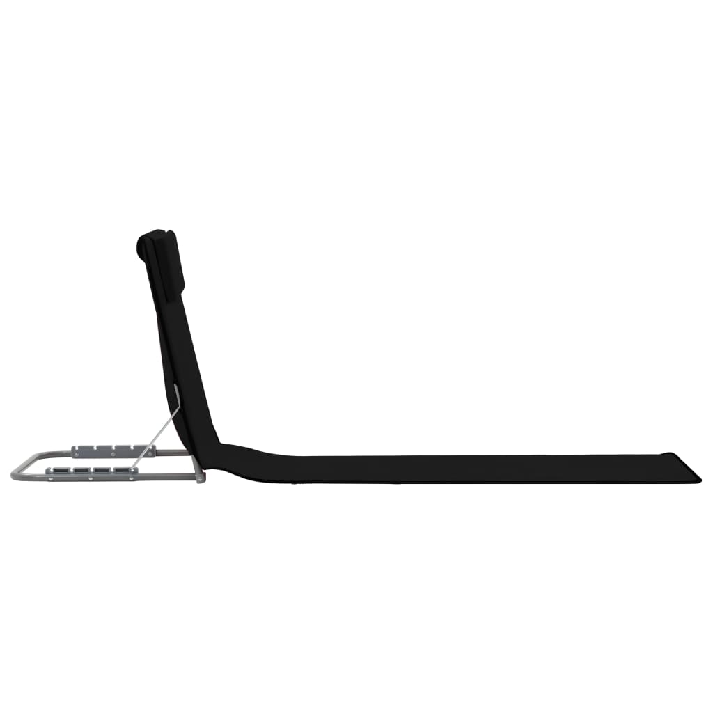 Folding Beach Mats 2 pcs Steel and Fabric