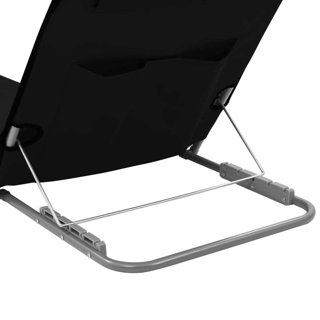 Folding Beach Mats 2 pcs Steel and Fabric