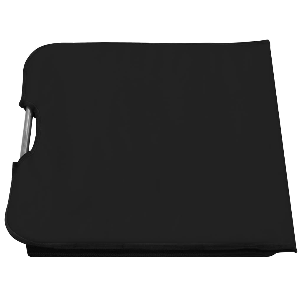 Folding Beach Mats 2 pcs Steel and Fabric