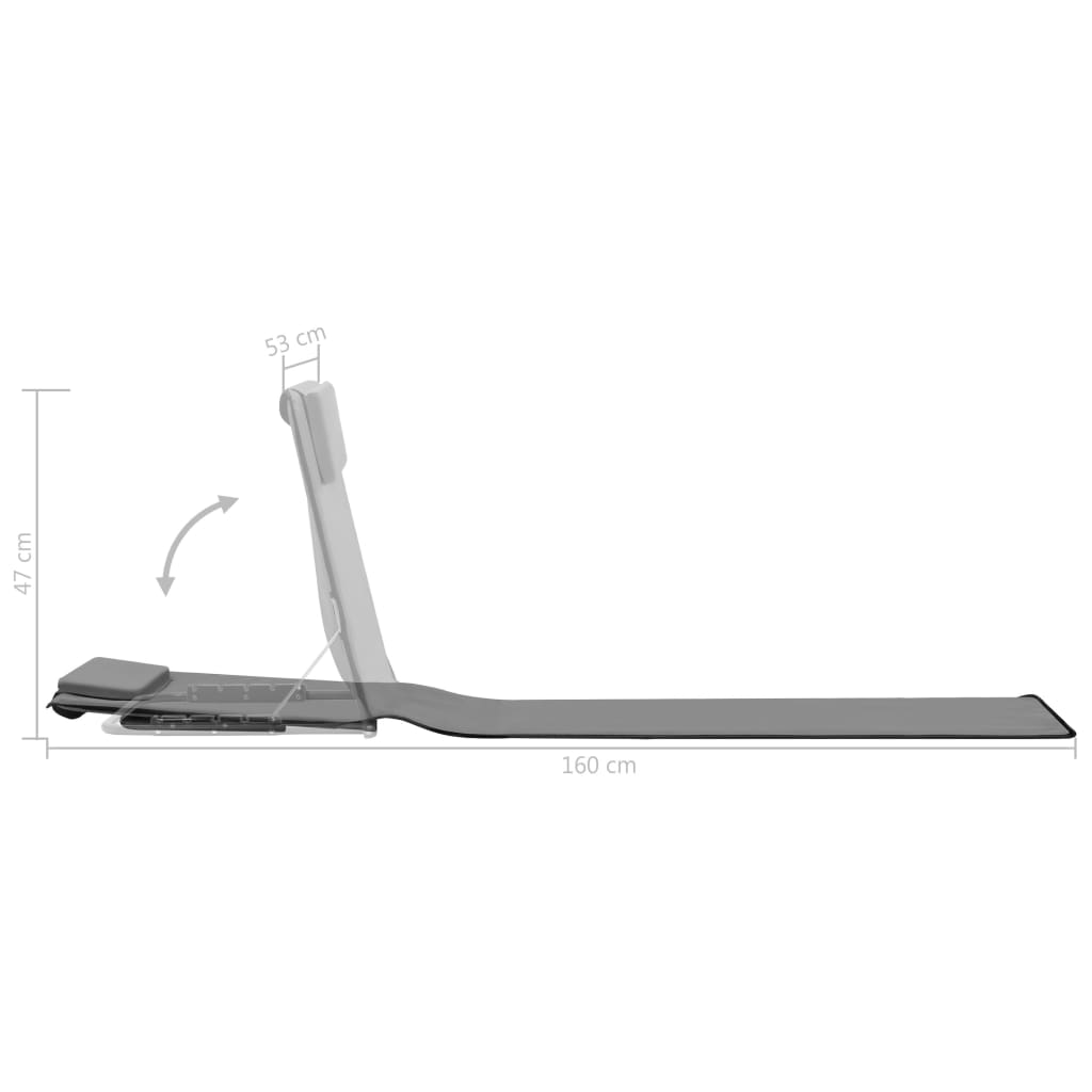 Folding Beach Mats 2 pcs Steel and Fabric