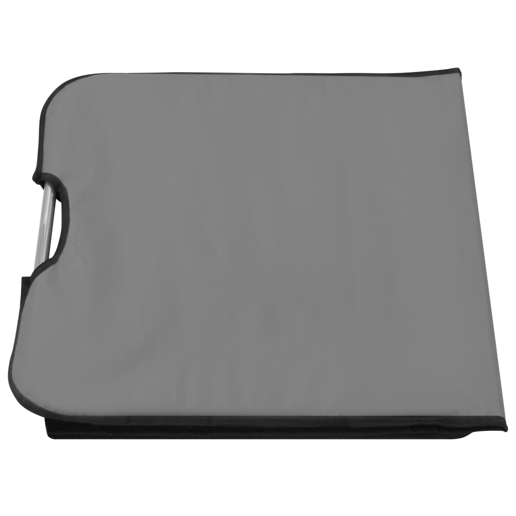 Folding Beach Mats 2 pcs Steel and Fabric