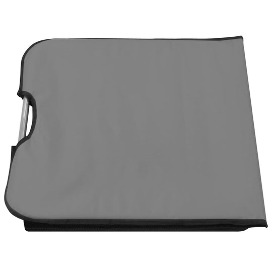 Folding Beach Mats 2 pcs Steel and Fabric