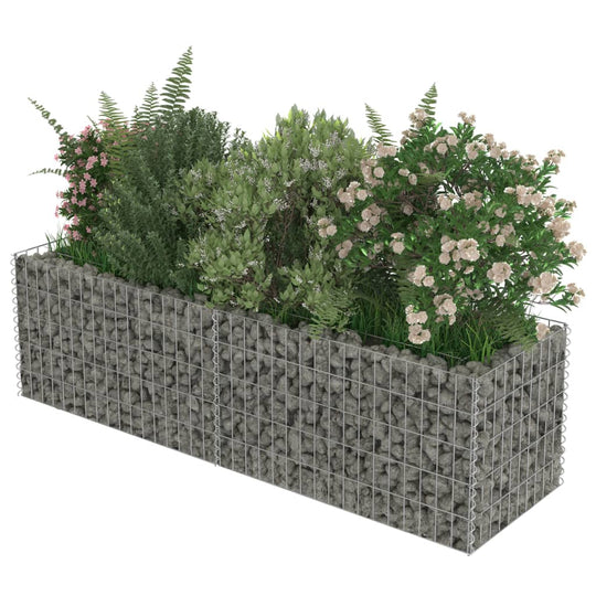 Gabion Raised Bed Galvanised Steel 180x50x50 cm Home & Garden -> Lawn & Garden -> Gardening -> Pots & Planters