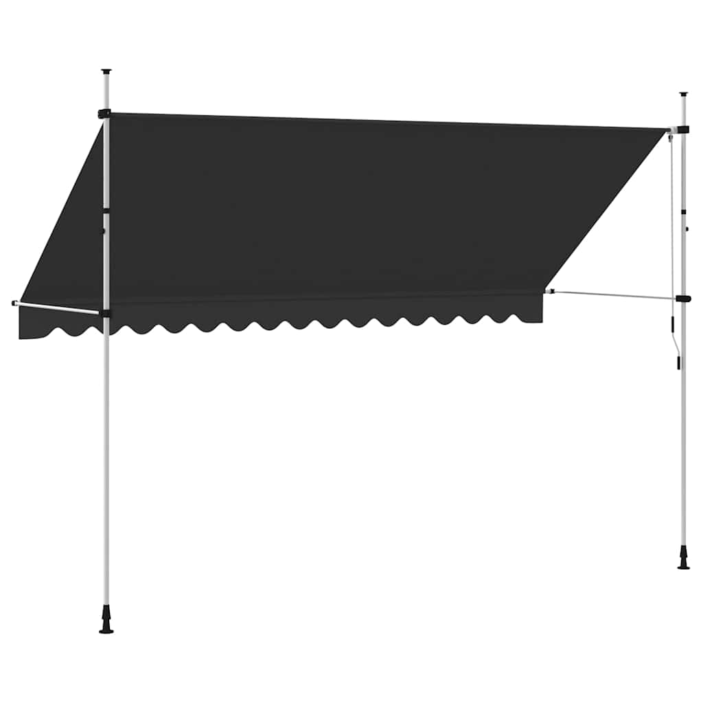 Manual Retractable Awning 400 cm displayed in a garden setting, showcasing its sturdy design and easy assembly.
