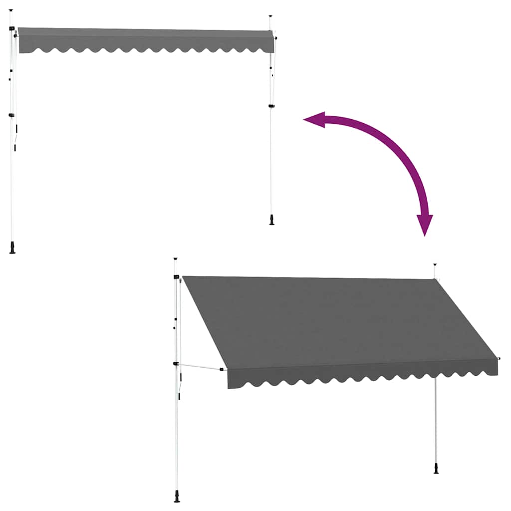 Manual Retractable Awning 400 cm showing retractable features and durable design, perfect for outdoor use.