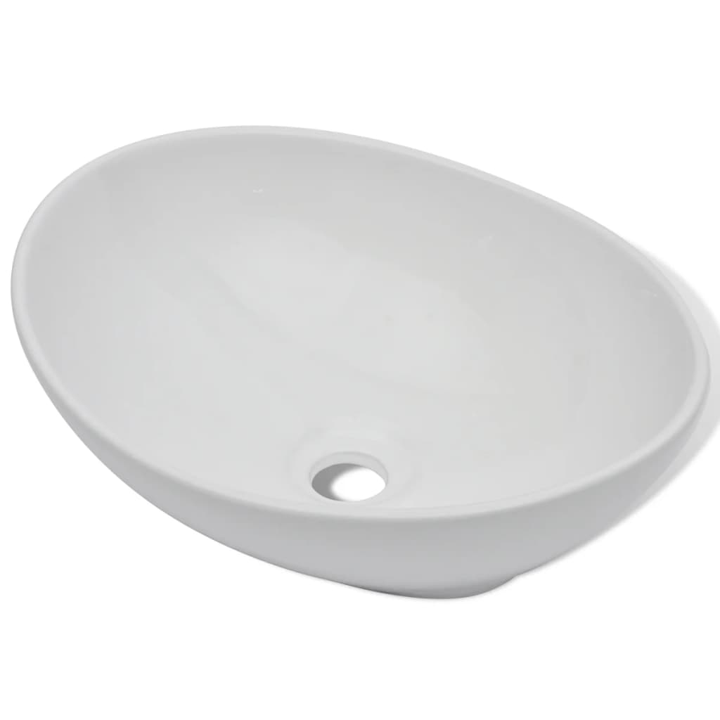 Ceramic Basin 40x33 cm Oval , Hardware -> Plumbing -> Plumbing Fixtures -> Sinks -> Bathroom Basins , Bathroom Basins,Durable,eligant,Hardware -,Modern Design,new-305021,Plumbing -,Plumbing Fixtures -,Sinks -