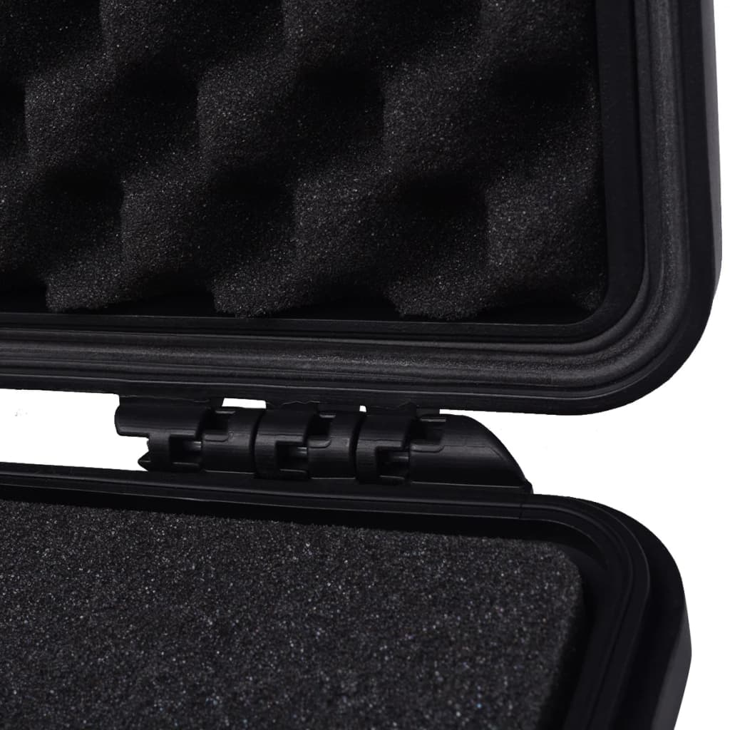 Close-up of a protective case showcasing the interior padding and hinge, designed for durability and equipment safety.