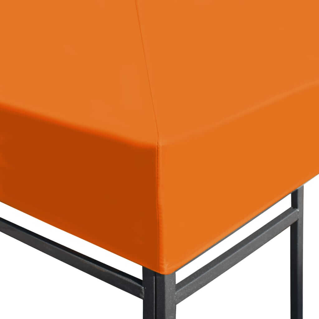 Orange gazebo top cover 310 g/m², durable polyester fabric for outdoor furniture protection against light rain and sun.