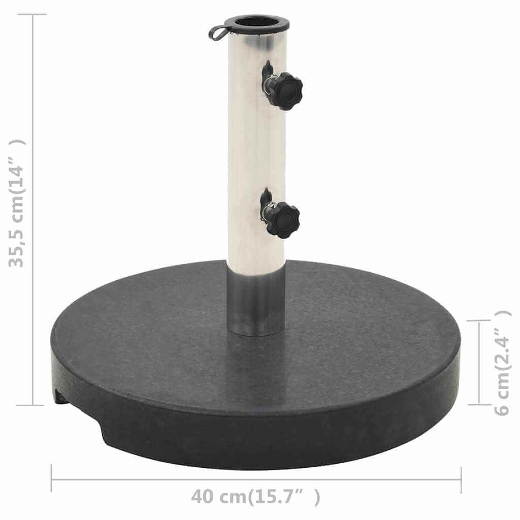 VidaXL Parasol Base Granite 20 kg Round Black