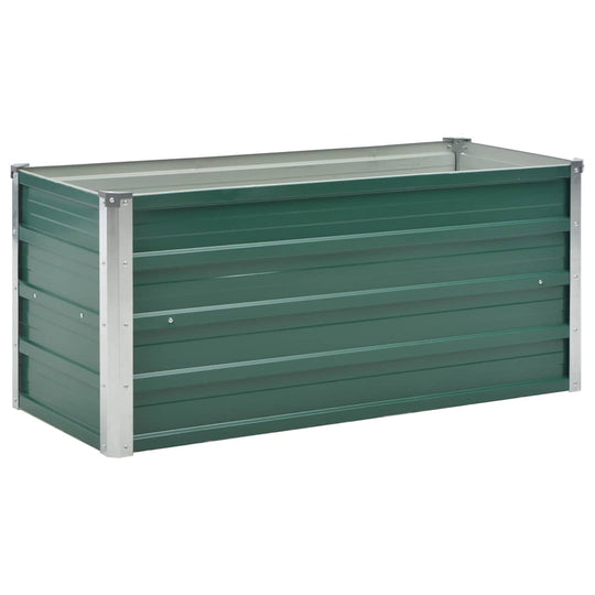 Garden Raised Bed Galvanised Steel 100x40x45 cm - robust metal planter for flowers and vegetables.