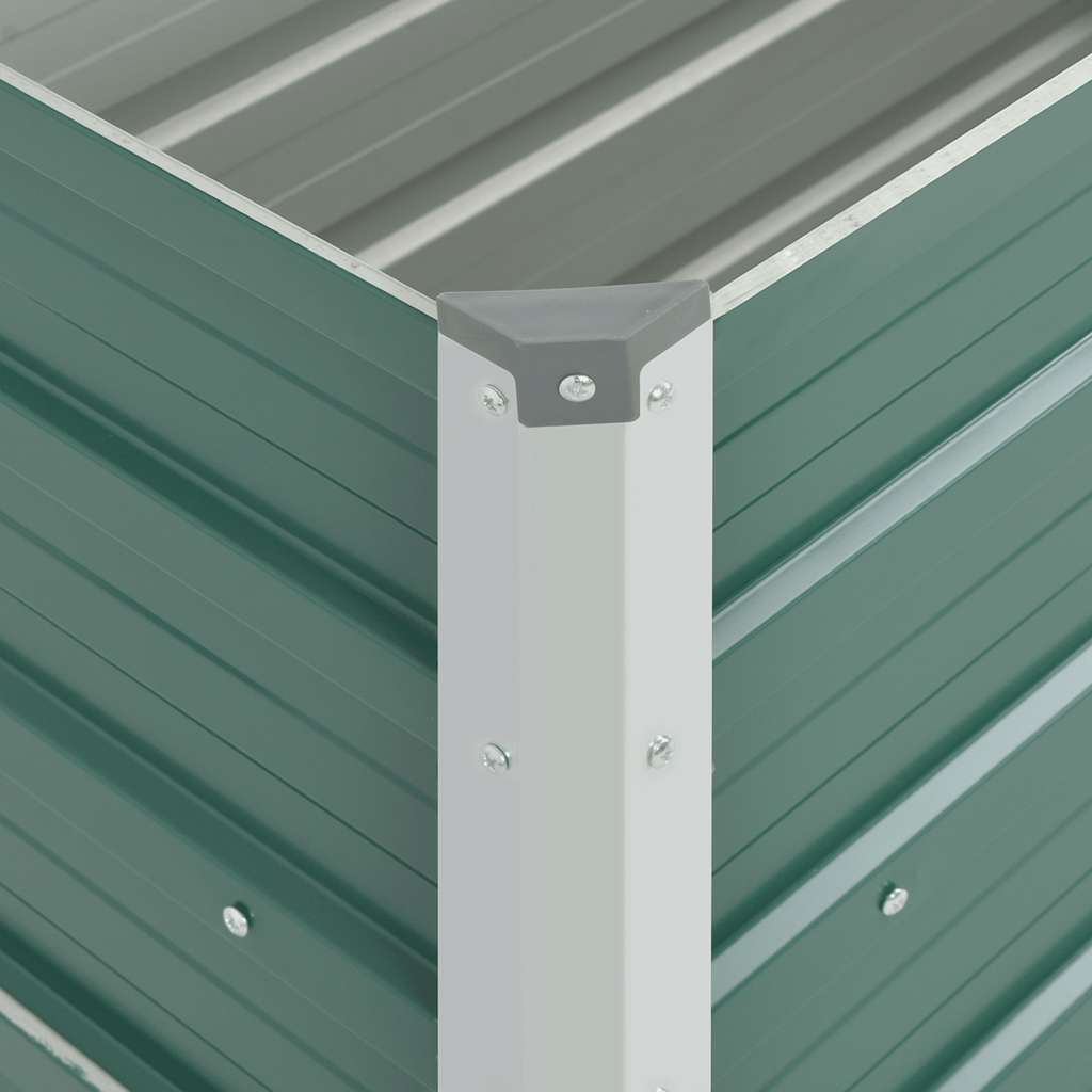Garden Raised Bed Galvanised Steel 100x40x45 cm corner detail showcasing robust construction and weather-resistant materials.
