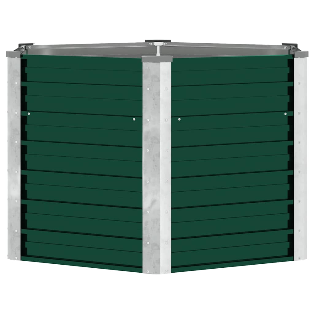 Garden Raised Bed Galvanised Steel 129x129x77 cm