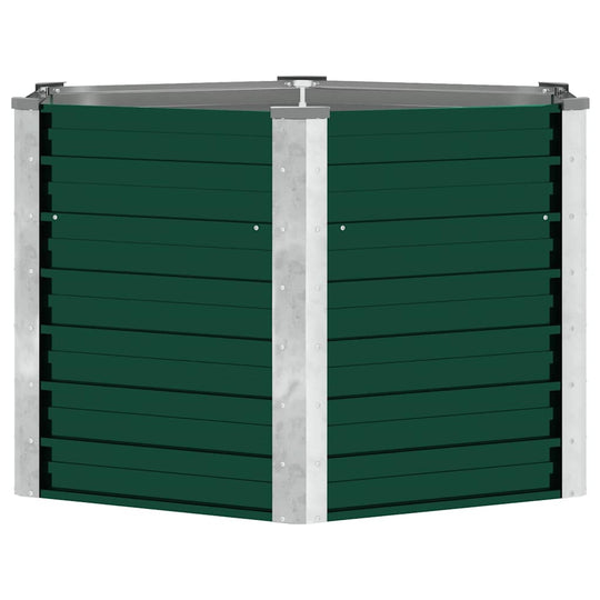 Garden Raised Bed Galvanised Steel 129x129x77 cm