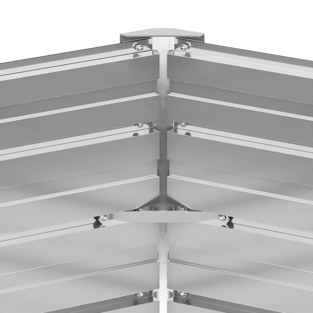 Garden Raised Bed Galvanised Steel 129x129x77 cm