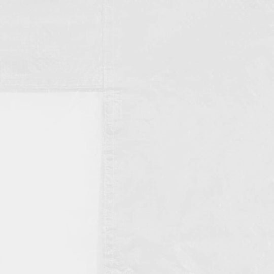 Close-up of white PE party tent sidewall, showcasing its smooth texture and durable material for outdoor use.