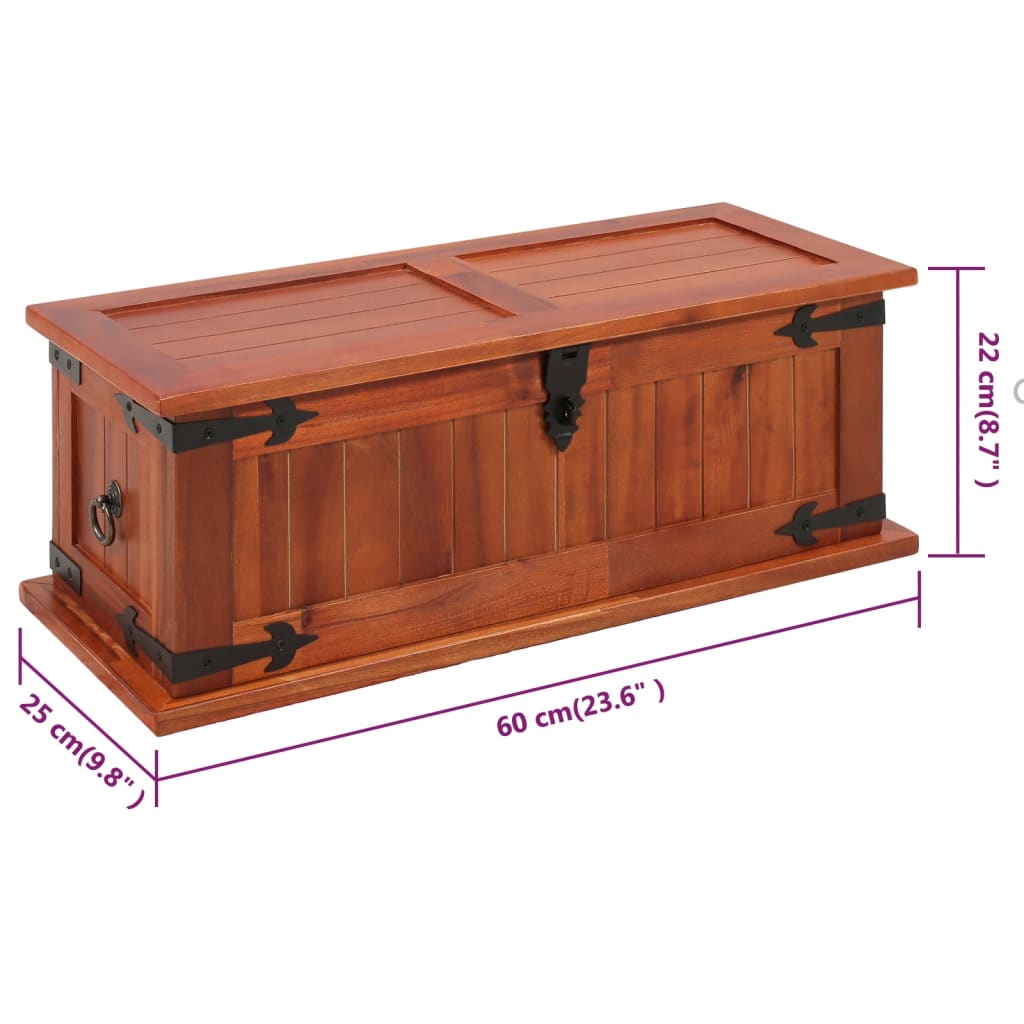 Storage Chest 60x25x22 cm Solid Acacia Wood , Furniture -> Cabinets & Storage -> Storage Chests , Cabinets & Storage -,Durable,eligant,Furniture -,Home & Garden -,new-305021,Storage Chests