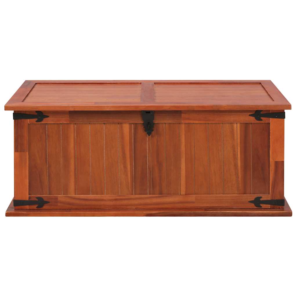 Storage Chest 90x45x40 cm Solid Acacia Wood with lid and handles for versatile use
