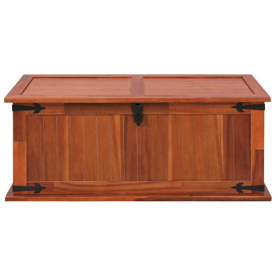 Storage Chest 90x45x40 cm Solid Acacia Wood with lid and handles for versatile use