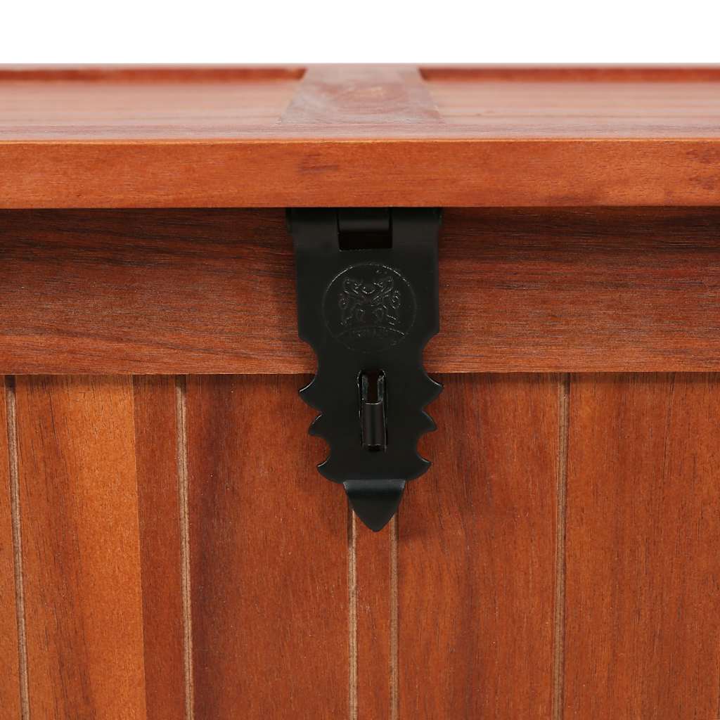 Storage Chest 90x45x40 cm Solid Acacia Wood latch detail for secure storage and stylish design.