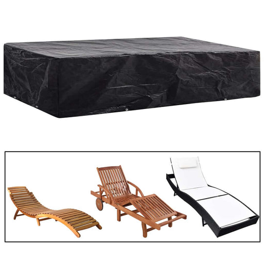 Garden sunlounger cover protecting outdoor furniture, great for lounge, sofa, bench, and cabinet use.