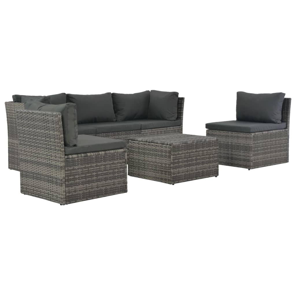 4 Piece Garden Lounge Set with Cushions Poly Rattan , Outdoor Seating -> Outdoor Sofas