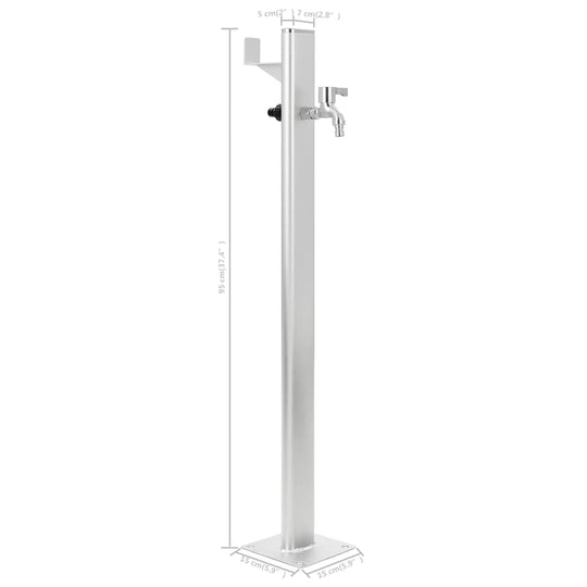 Garden Water Column Aluminium 95 cm