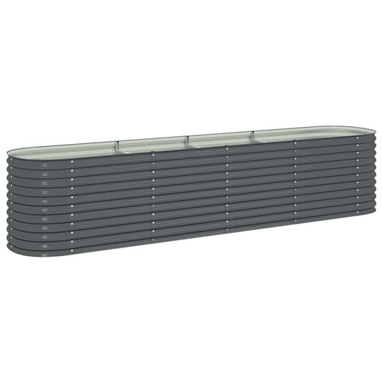 Garden Raised Bed 400x80x81 cm Galvanised Steel