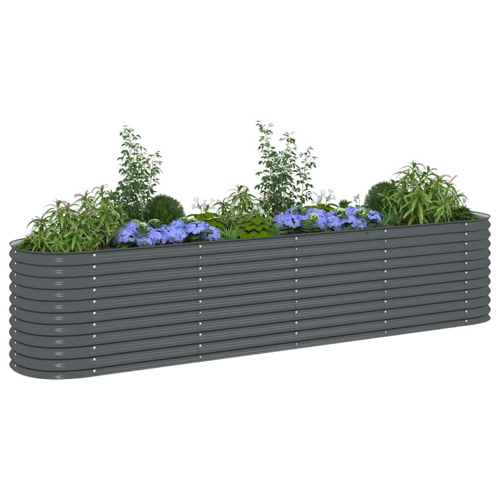 Garden Raised Bed 400x80x81 cm Galvanised Steel