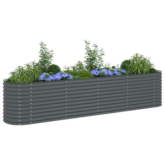 Garden Raised Bed 400x80x81 cm Galvanised Steel