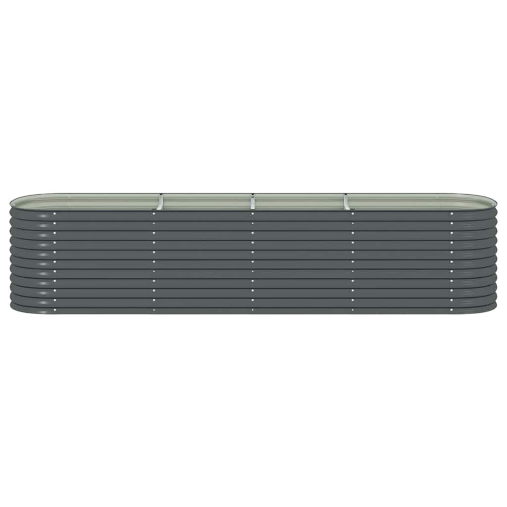 Garden Raised Bed 400x80x81 cm Galvanised Steel
