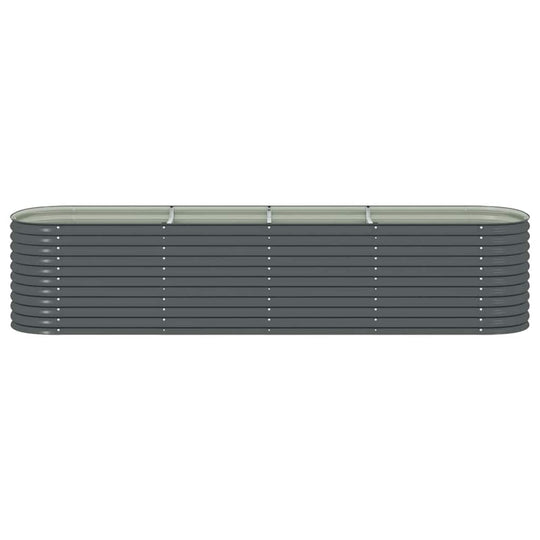 Garden Raised Bed 400x80x81 cm Galvanised Steel