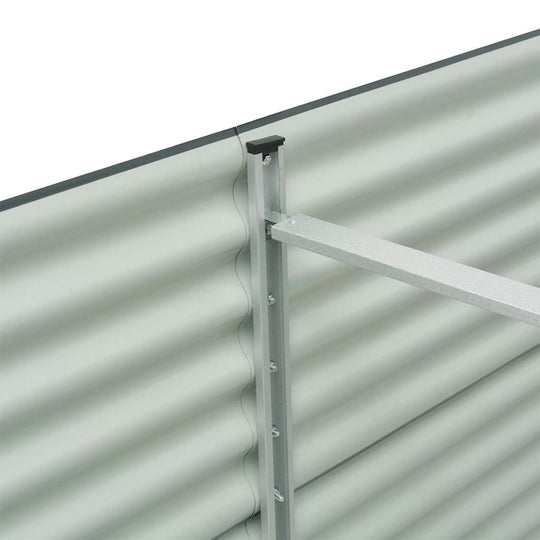 Garden Raised Bed 400x80x81 cm Galvanised Steel