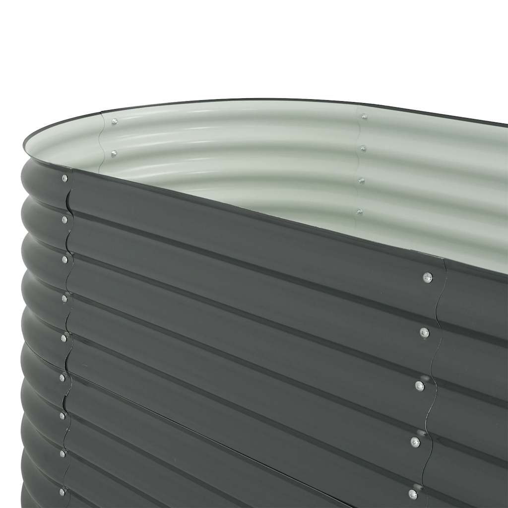 Garden Raised Bed 400x80x81 cm Galvanised Steel