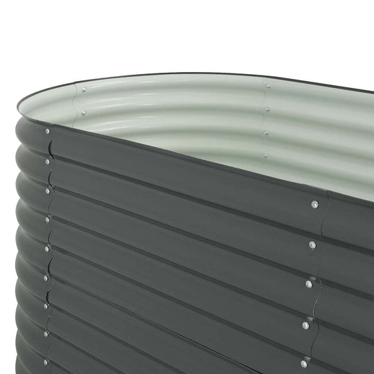 Garden Raised Bed 400x80x81 cm Galvanised Steel
