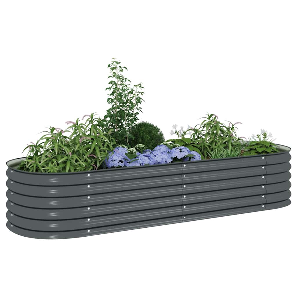 Garden Raised Bed 240x80x44 cm Galvanised Steel