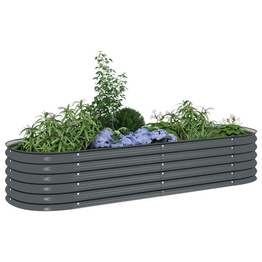 Garden Raised Bed 240x80x44 cm Galvanised Steel